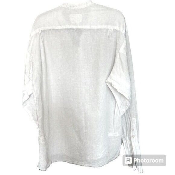 Greg Lauren Classic White Linen The Studio Shirt Sz 6 - Picture 10 of 10